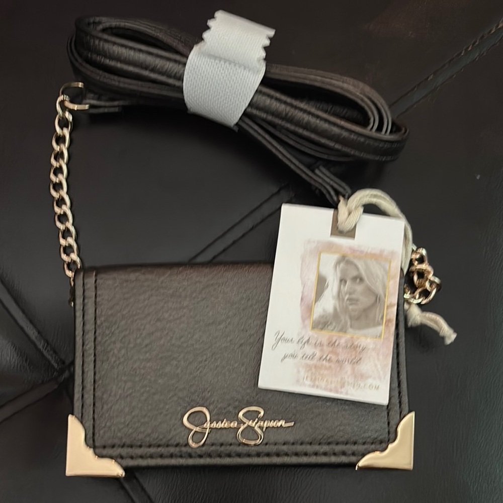 Jessica Simpson Black Leather Wallet